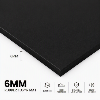 6mm Multiple Colors Rubber Floor Mat, 4ft x 6ft