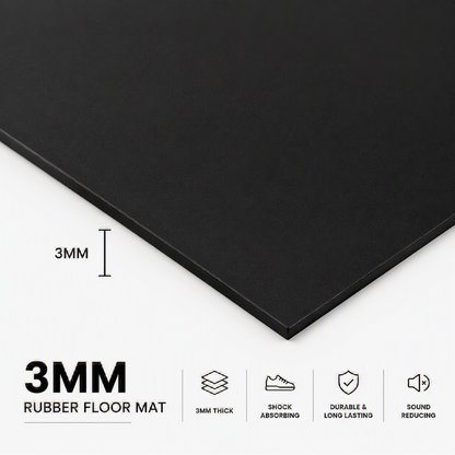 3mm Multiple Colors Rubber Floor Mat, 4ft x 6ft