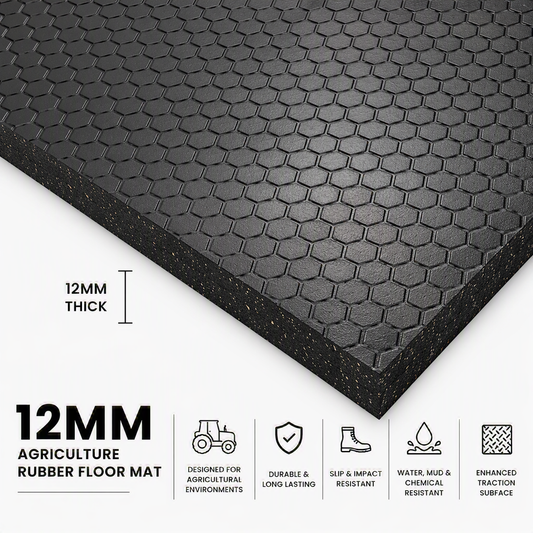 12mm Agriculture and Horse Stall mat 6ft x 4ft